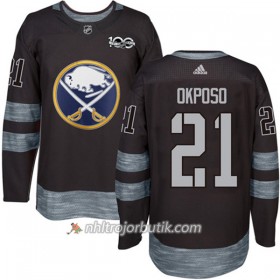 Män Ishockey Buffalo Sabres Tröja Kyle Okposo 21 1917-2017 100th Anniversary Adidas Svart Authentic